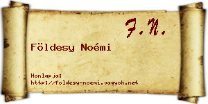 Földesy Noémi névjegykártya